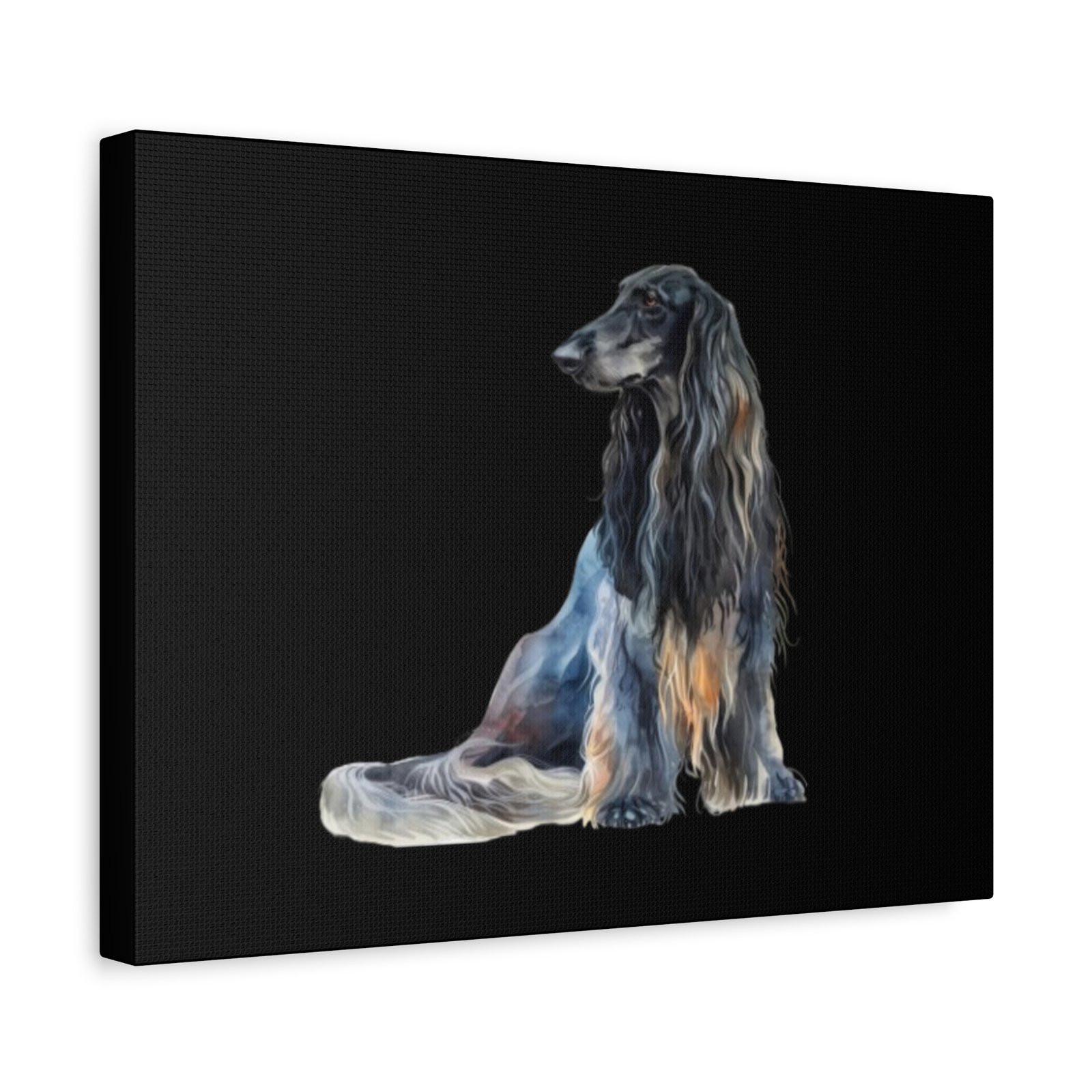 Afghan Hound Dog Canvas Art - 1.25" Stretched Matte Print for Pet Lovers - Image 14
