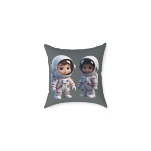 Astronauts Square Poly Canvas Pillow