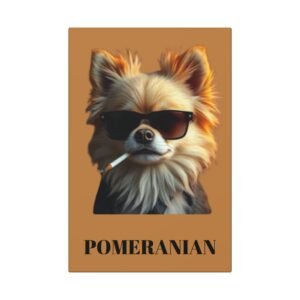 Pomeranian Cool Dog Canvas Art Wraps - Stylish Home Decor, Pet Lover Gift, Dog-Themed Wall Art, Animal Lover Decor, Unique Gift Idea