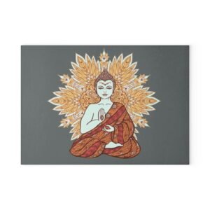 Buddha Glass Cutting Board - Unique Kitchen Decor, Perfect Gift for Chefs, Home Cooks, and Housewarmings, Ideal for Birthdays or Holidays