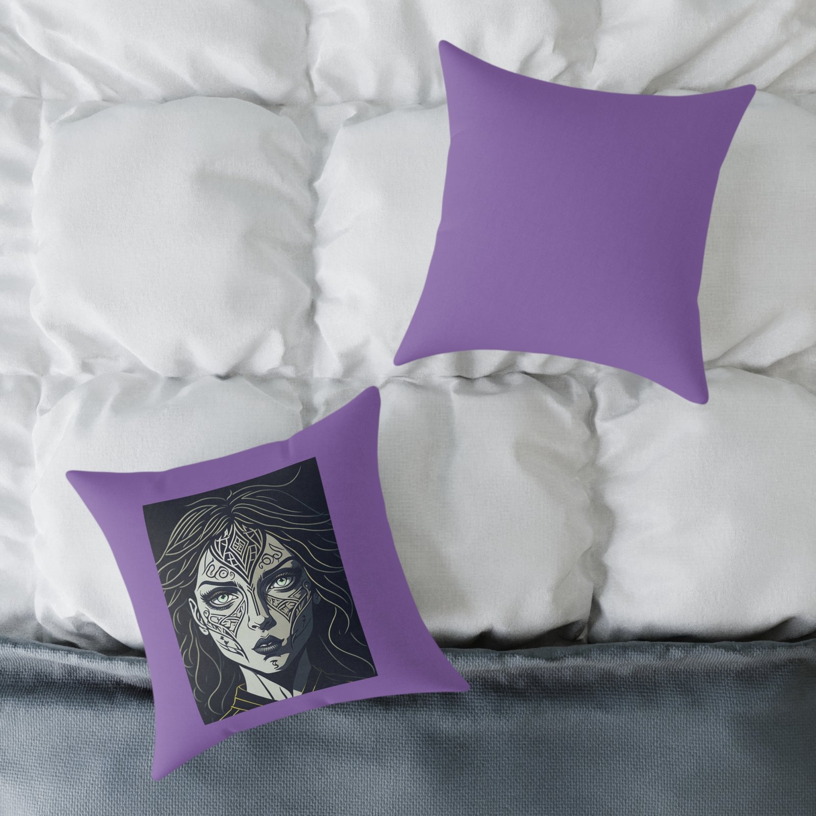 Copy of Subdued Print Square Poly Canvas Pillow - Image 8