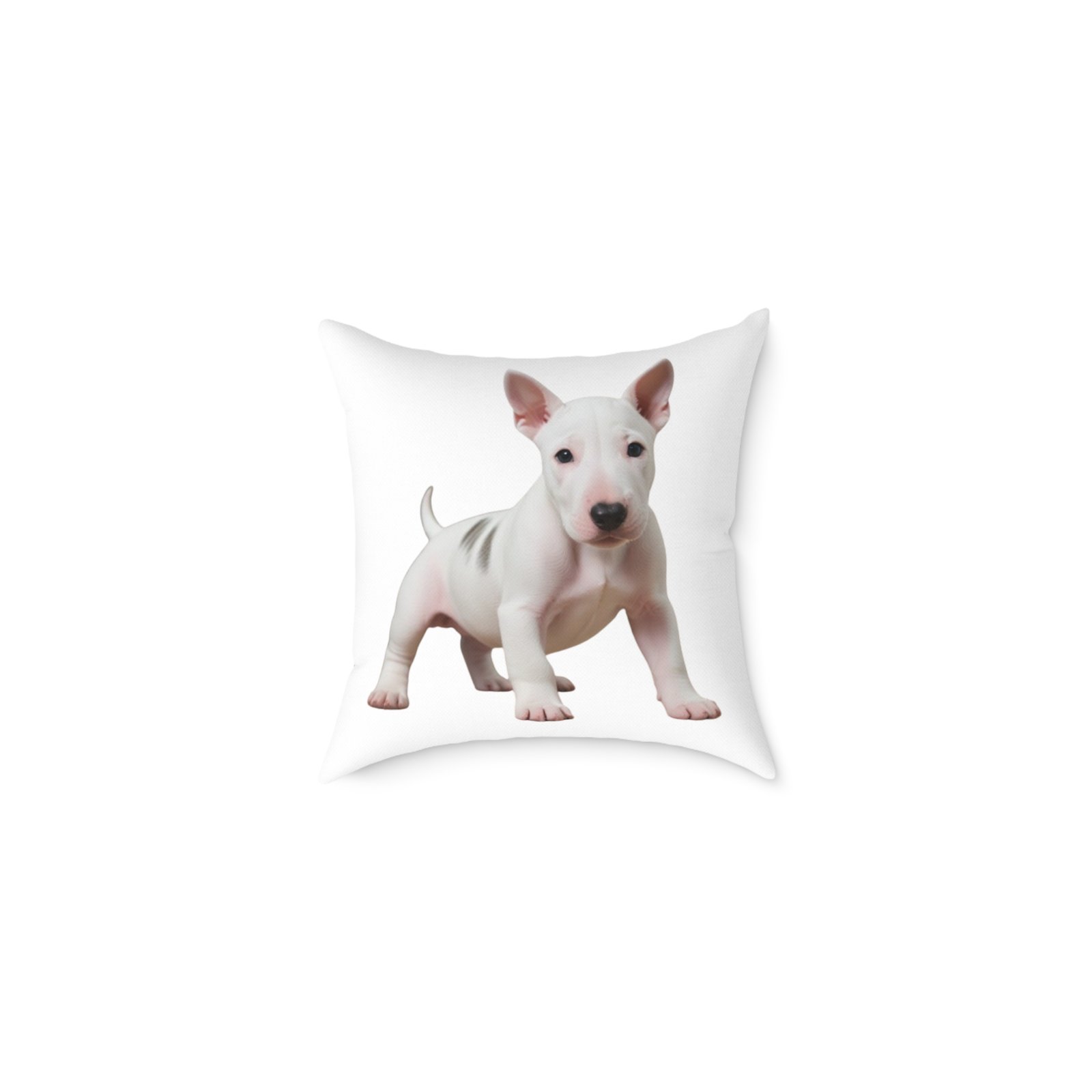 English Bull Terrier Square Poly Canvas Pillow