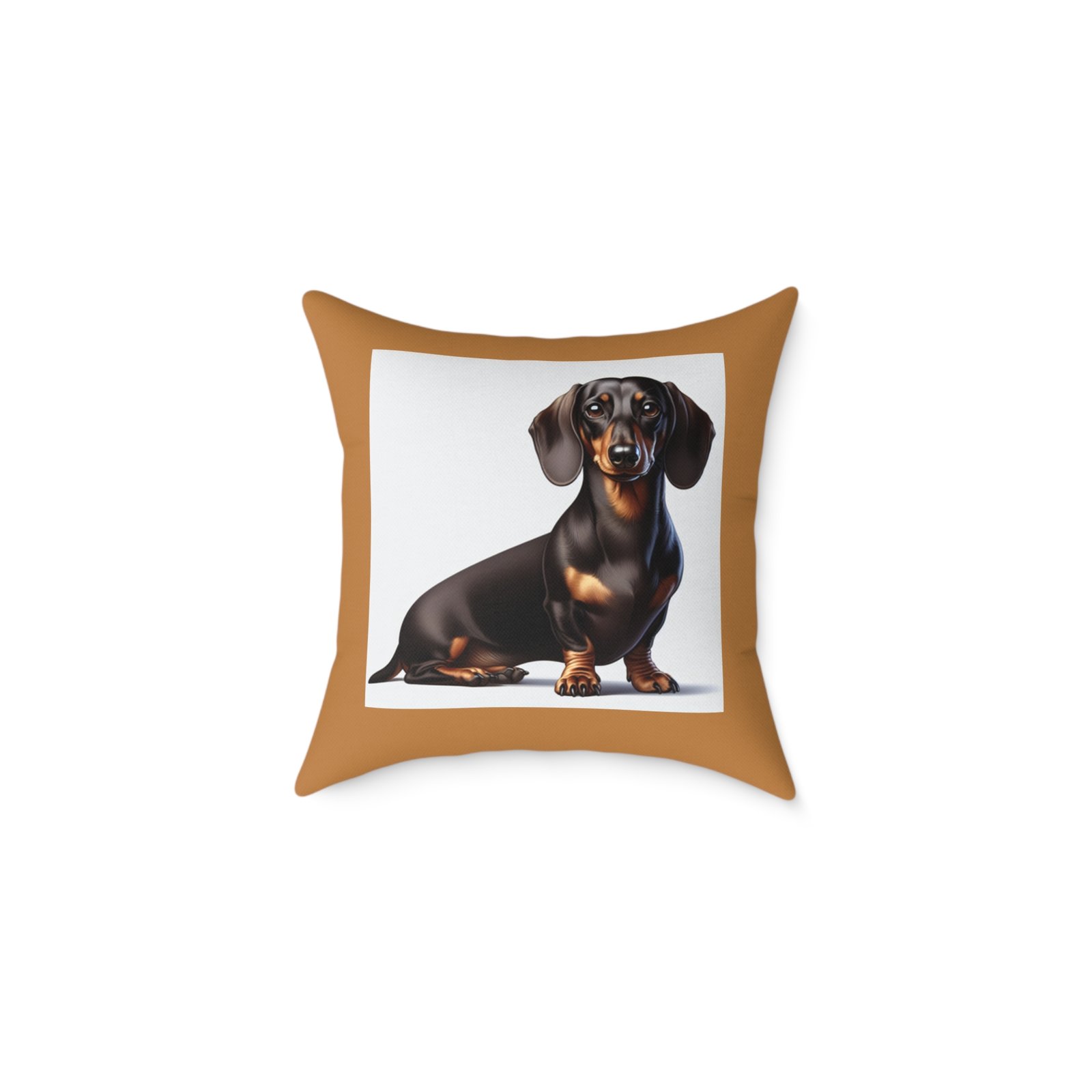 Dachund Dog Pet Puppy Cishion 08 Square Poly Canvas Pillow 08 - Image 5