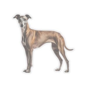 Whippet Dog Lover Kiss-Cut Stickers, Pet Lover Decor, Laptop Decals, Car Stickers, Animal Graphics, Gift for Dog Owners