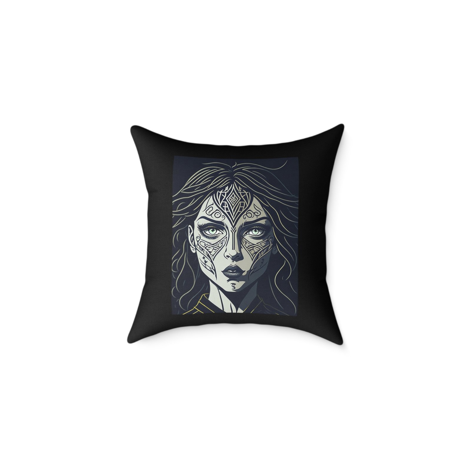 Subdued Print Square Poly Canvas Pillow - Image 5