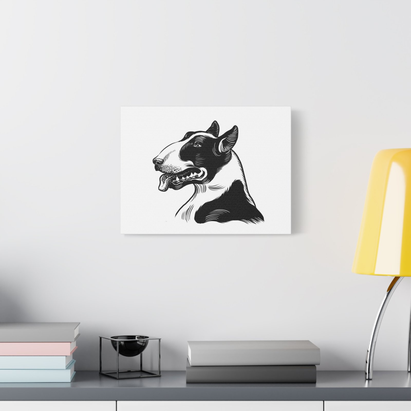 English Bull Terrier Dog Canvas Art - 1.25" Stretched Matte Print for Pet Lovers - Image 15