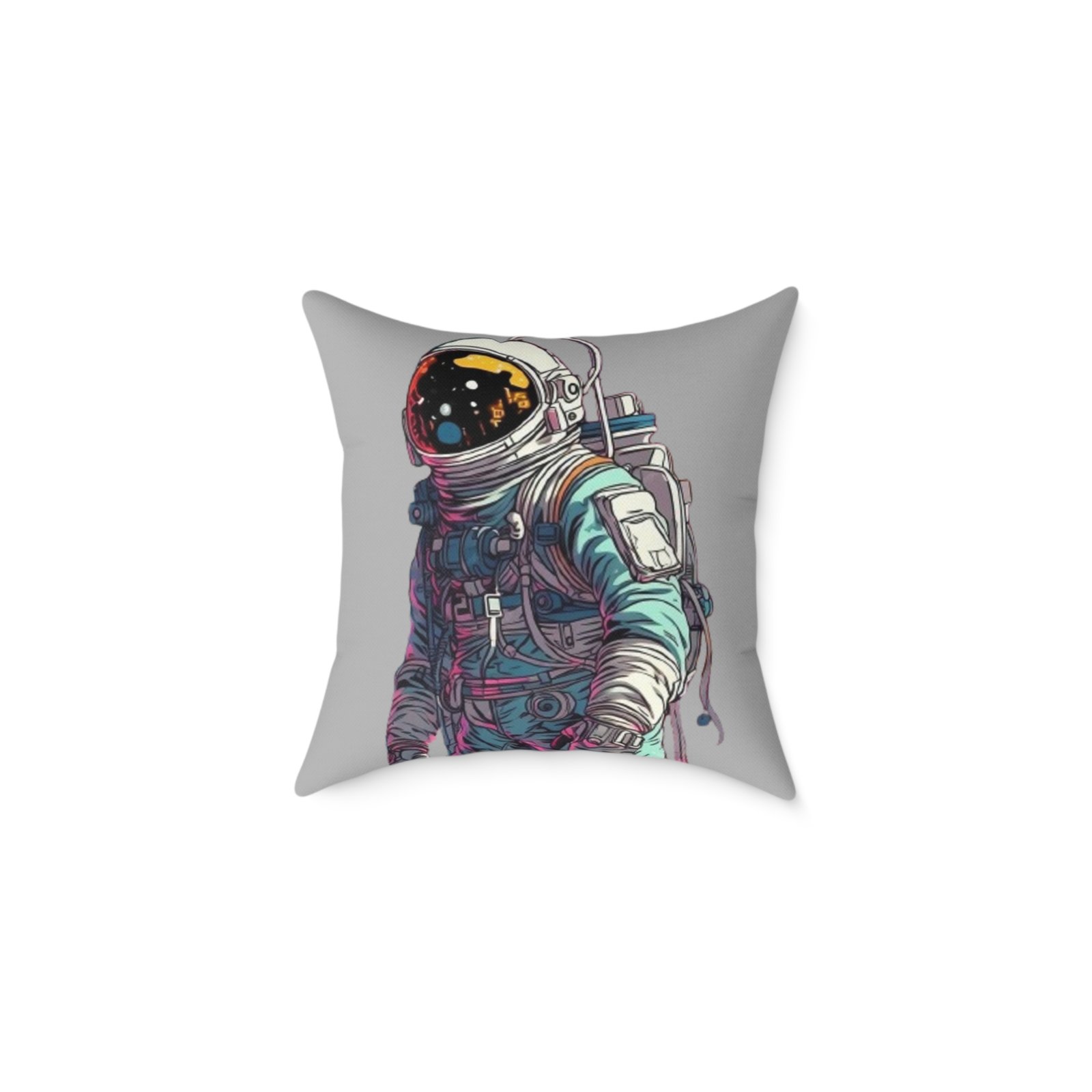 Astronaut Square Poly Canvas Pillow - Image 5