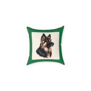 German Shephard Alsation puppy Dog Cushion 08 Square Poly Canvas Pillow 08