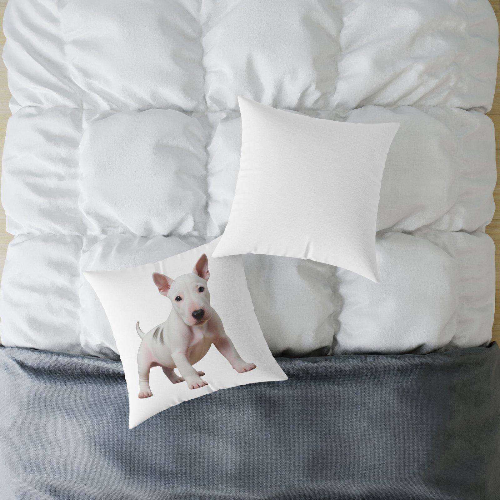 English Bull Terrier Square Poly Canvas Pillow - Image 12