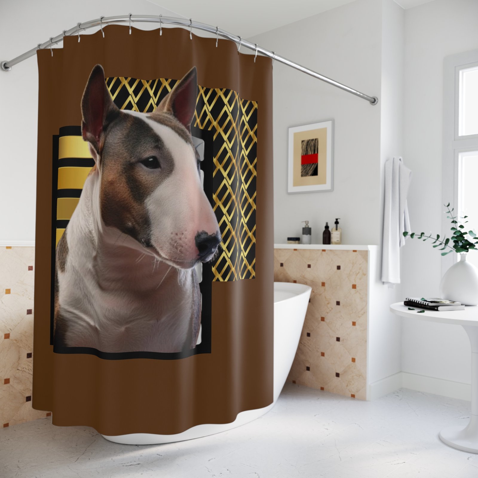 English Bull Terrier Shower Curtains Labrador - Image 4