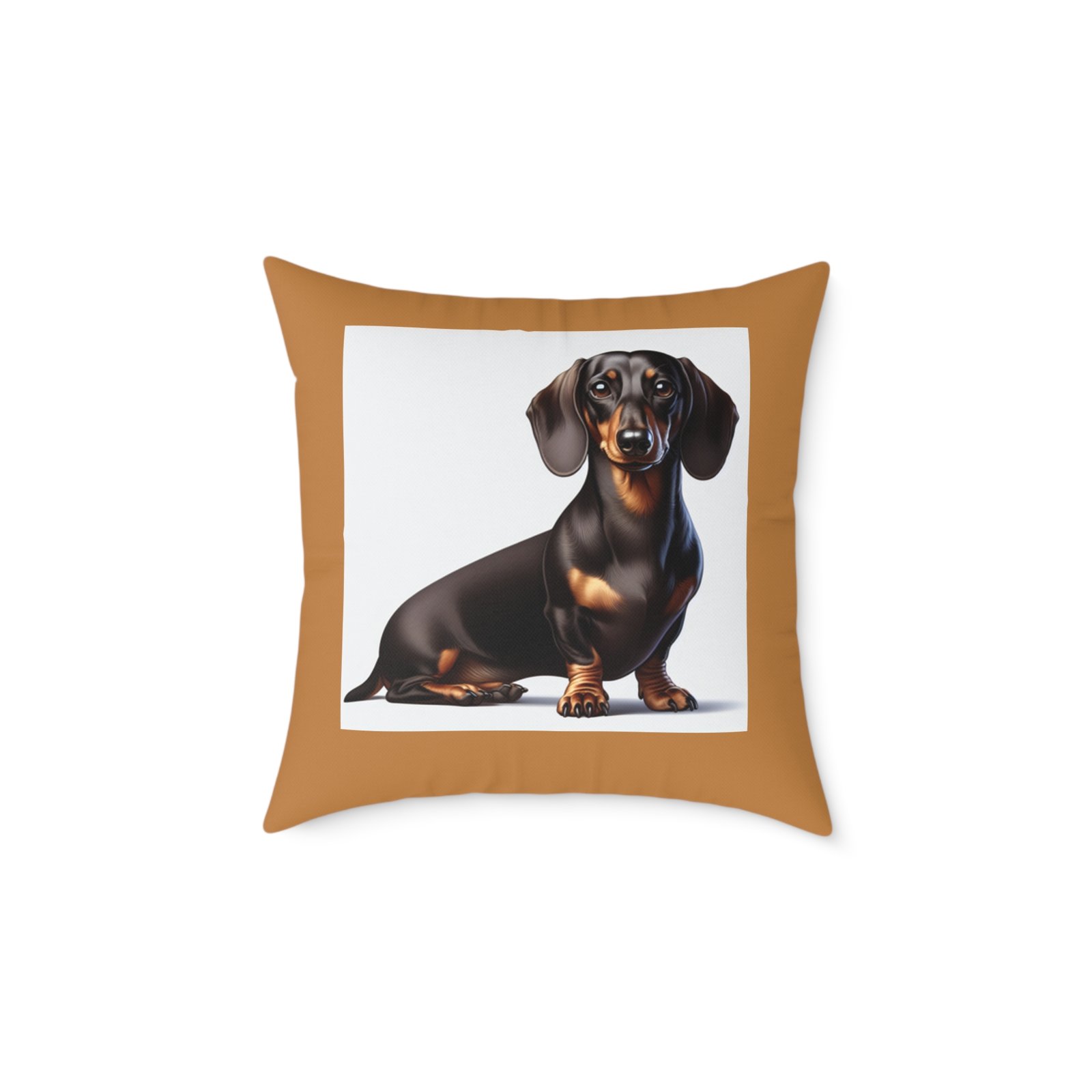 Dachund Dog Pet Puppy Cishion 08 Square Poly Canvas Pillow 08 - Image 9