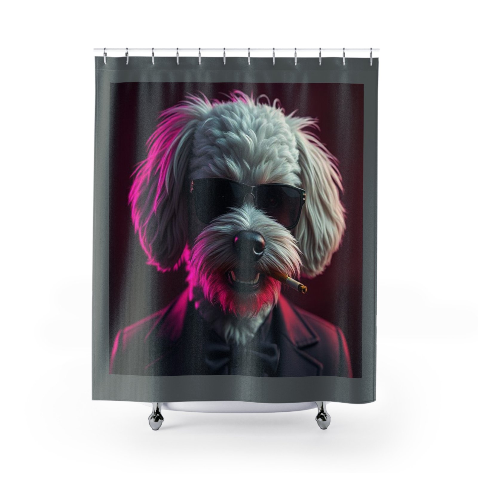 Pet Dog Lover Funny Shower Curtain | Cozy Pet Decor, Dog Lover Gift, Rustic Bathroom Accessory, Home Decoration