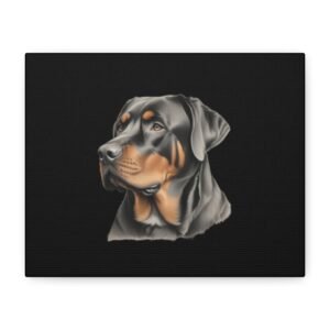 Rottweiler Dog Canvas Art - 1.25" Stretched Matte Print for Pet Lovers