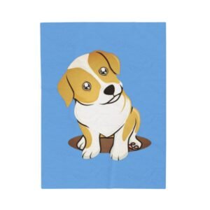 Terrier Dog Custom Dog Portrait Velveteen Plush Blanket | Cozy Pet Lover Gift