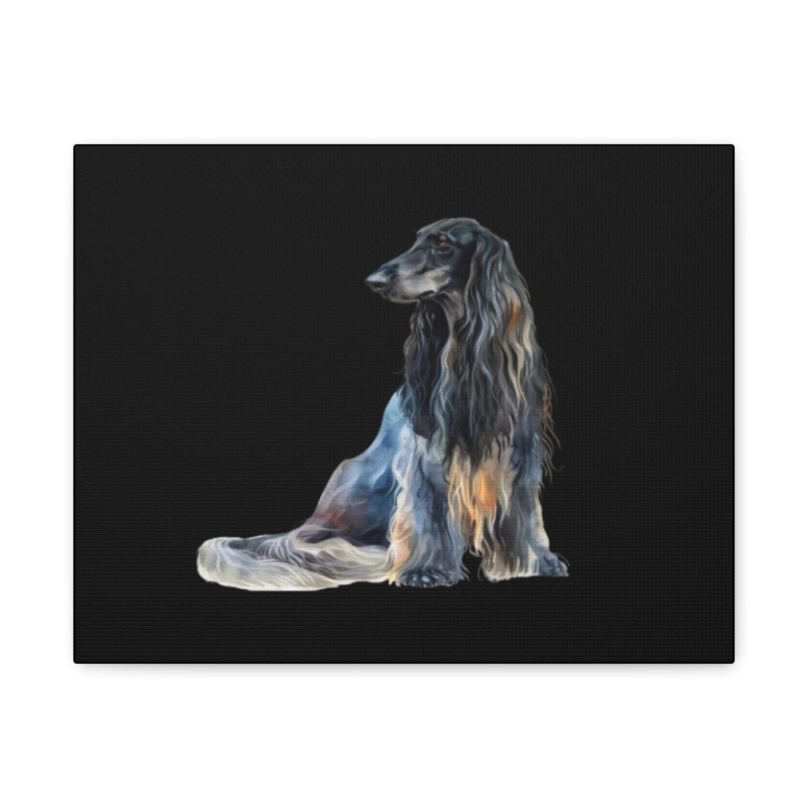 Afghan Hound Dog Canvas Art - 1.25" Stretched Matte Print for Pet Lovers - Image 9