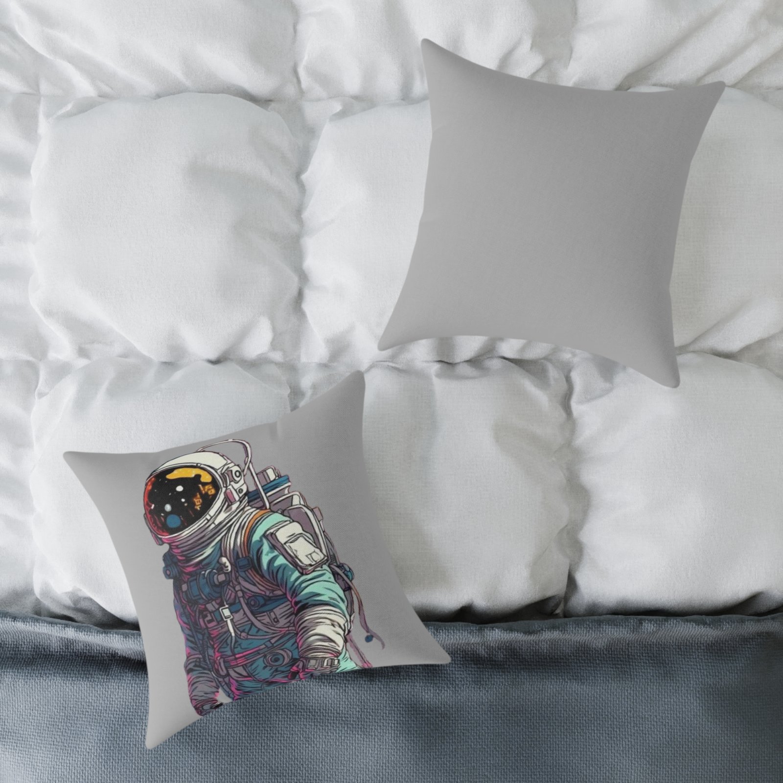 Astronaut Square Poly Canvas Pillow - Image 8