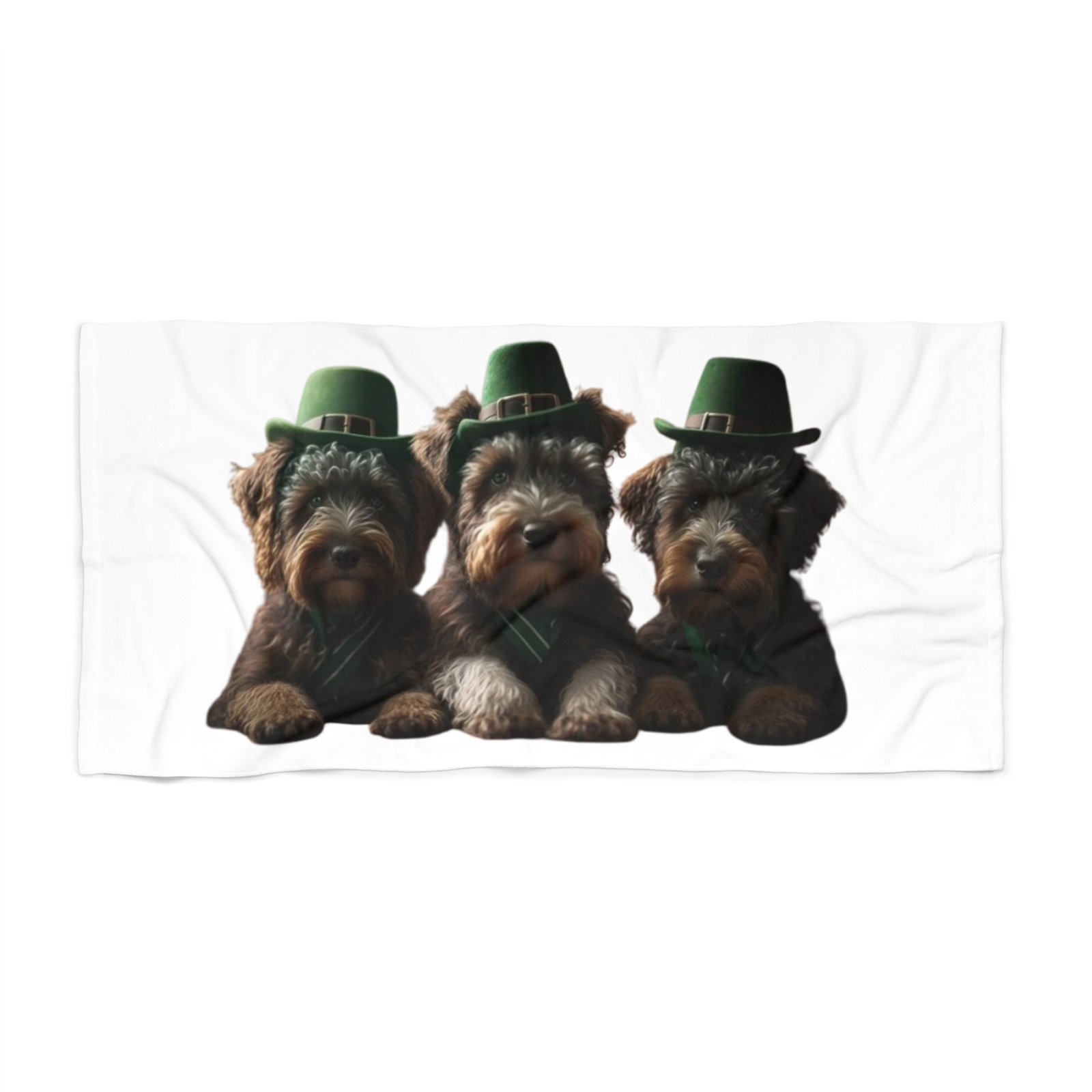 Ireland Beach Towel, Dog Lover Gift, Beach Day Essential, Summer Accessory, Stained Glass Art Towel