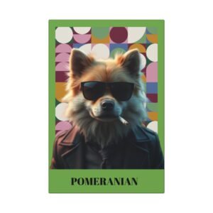 Pomeranian Cool Dog Canvas Art Wraps - Stylish Home Decor, Pet Lover Gift, Dog-Themed Wall Art, Animal Lover Decor, Unique Gift Idea