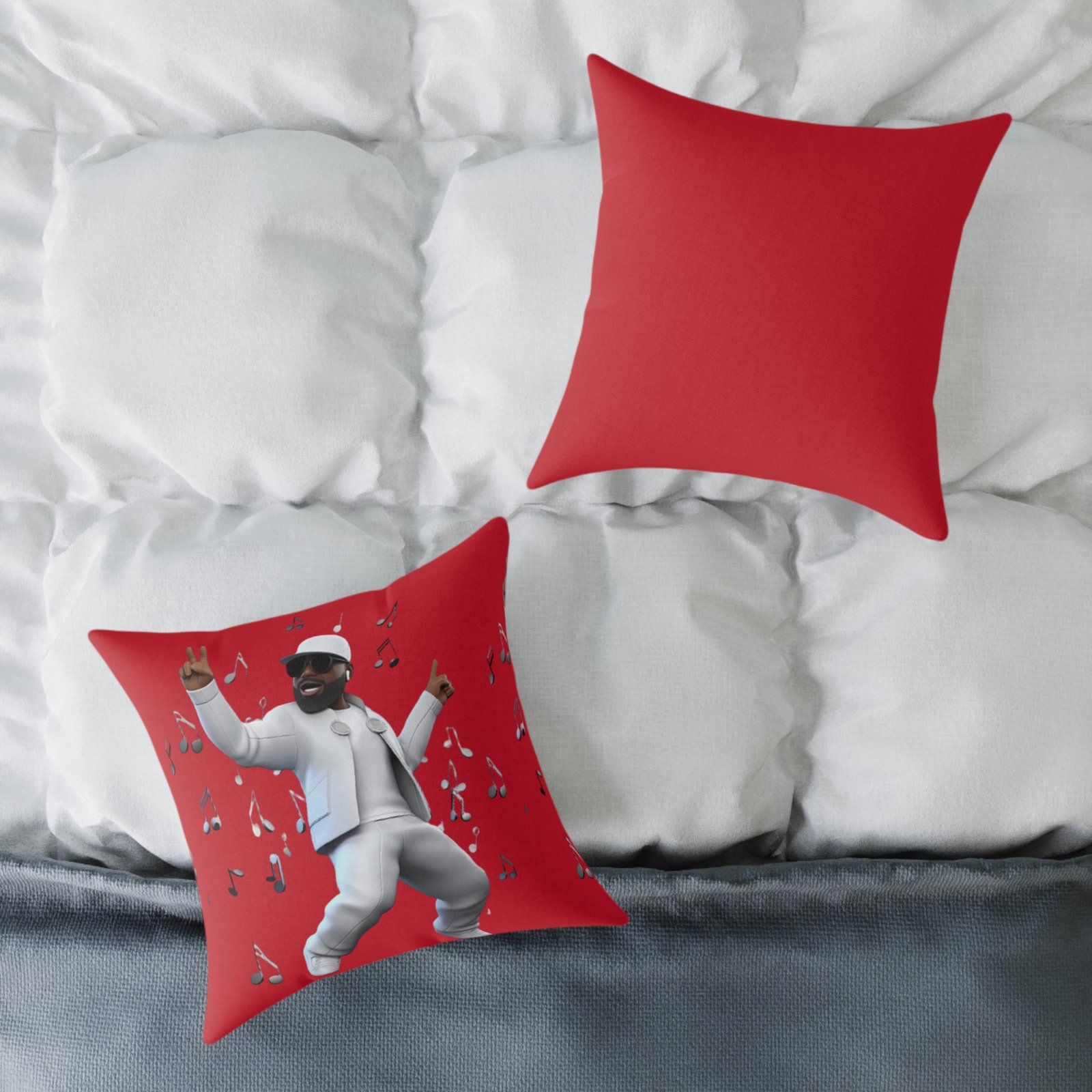 Music Man Cushion Square Poly Canvas Pillow - Image 8