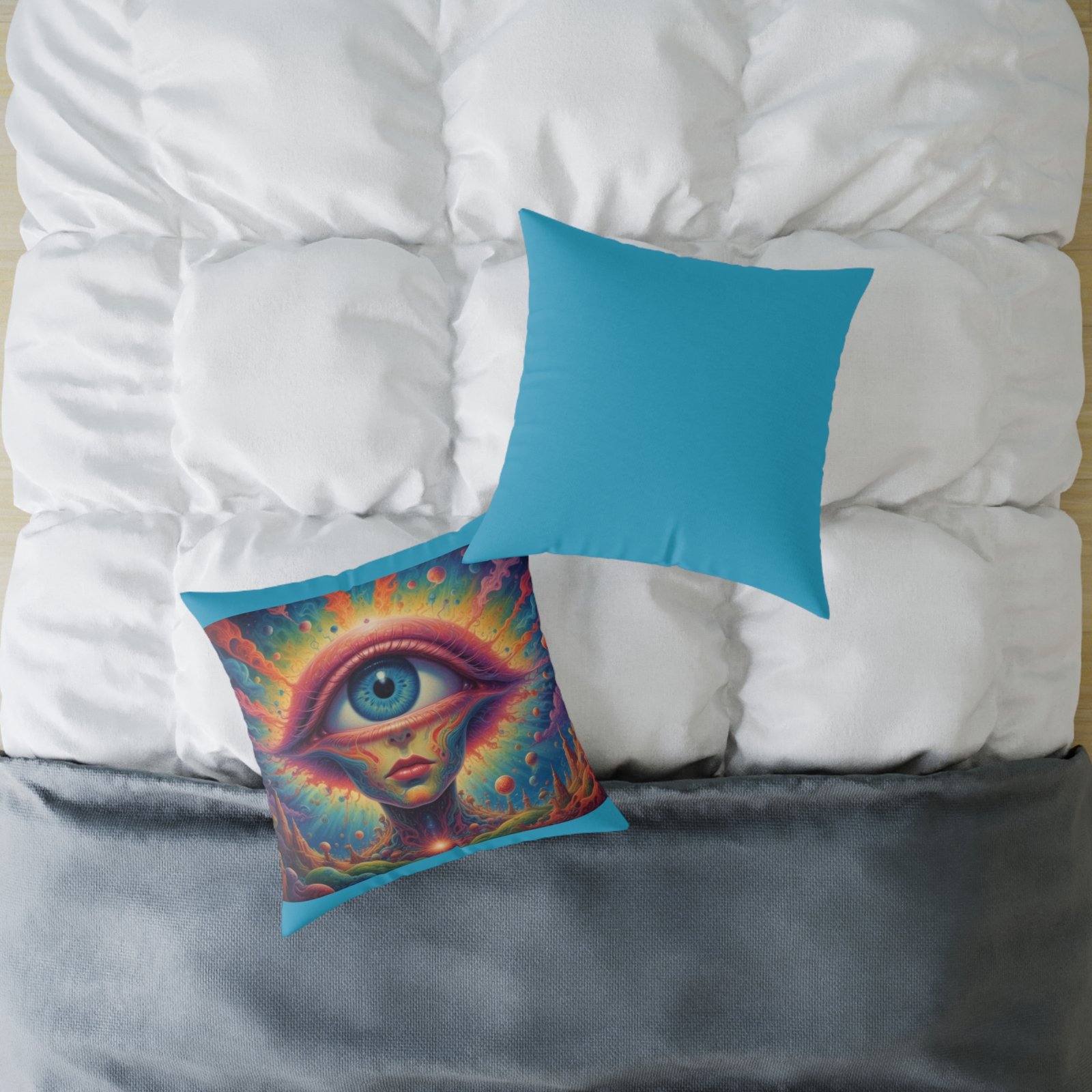 Psychadelic Square Poly Canvas Pillow - Image 12