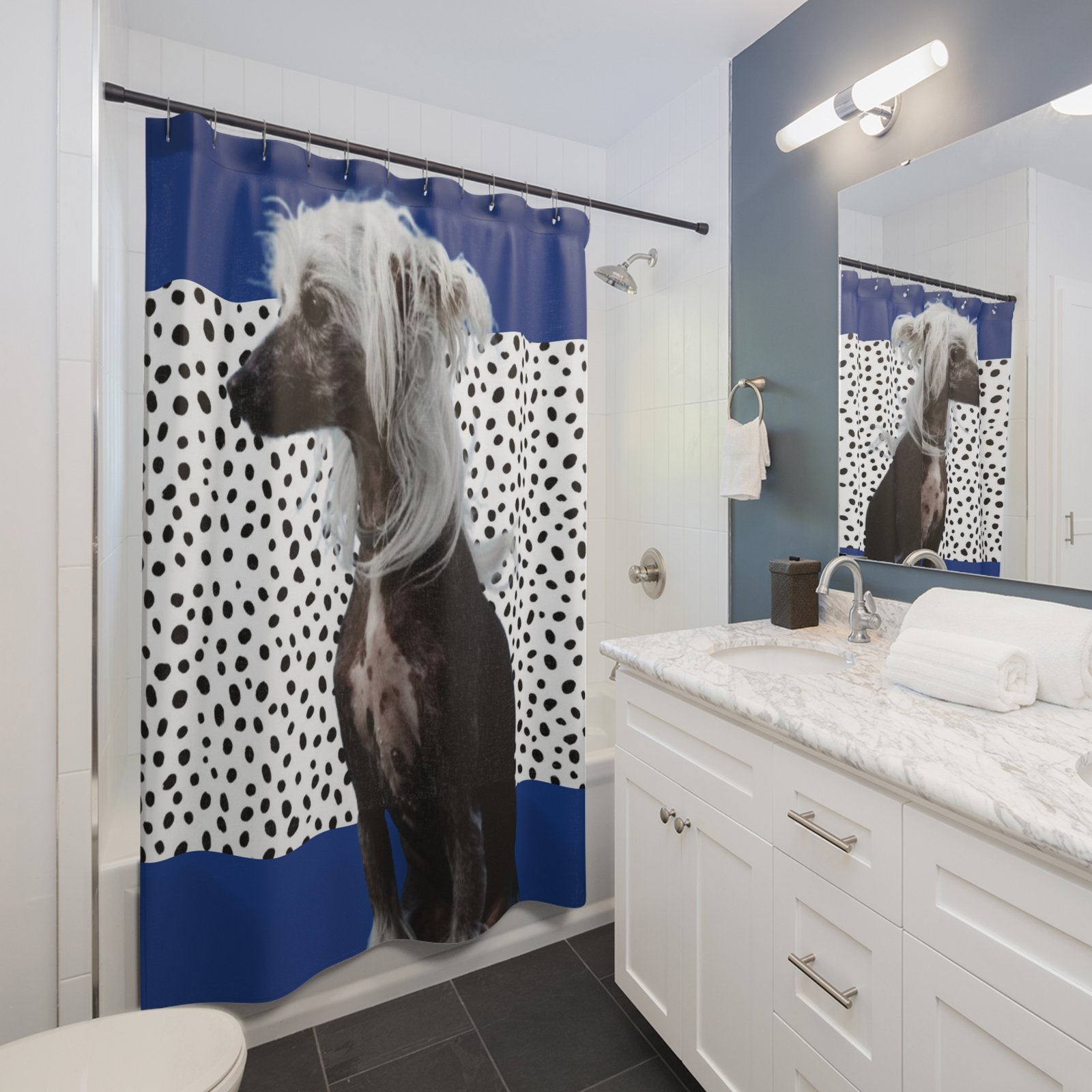 Dog Lover Funny Shower Curtain | Cozy Pet Decor, Dog Lover Gift, Rustic Bathroom Accessory, Home Decoration - Image 3