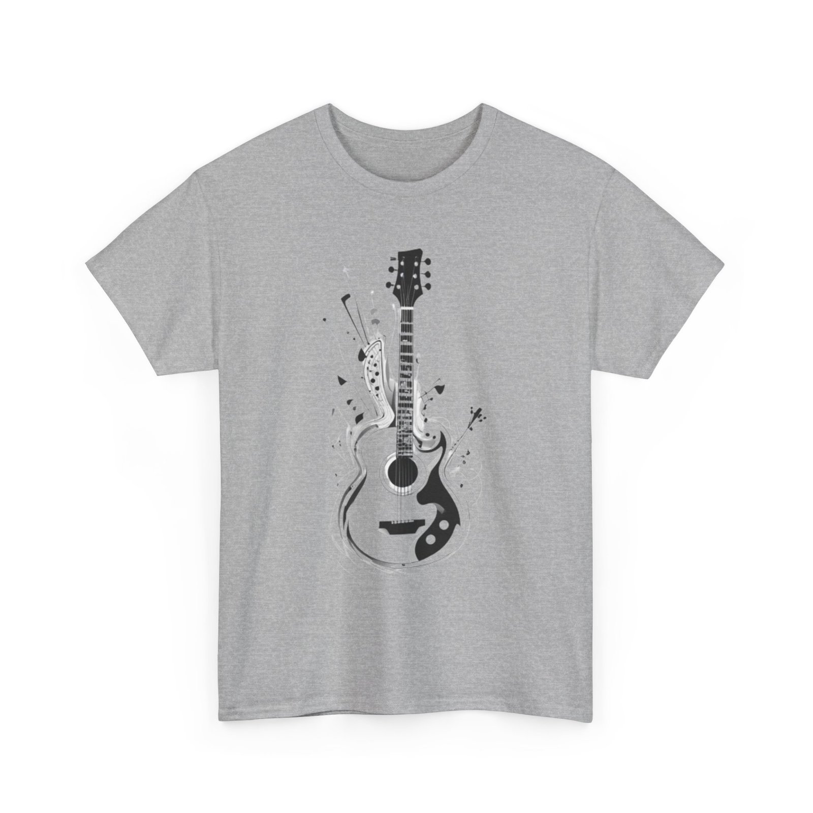 Guitar Music Unisex Heavy Cotton Tee - Image 15