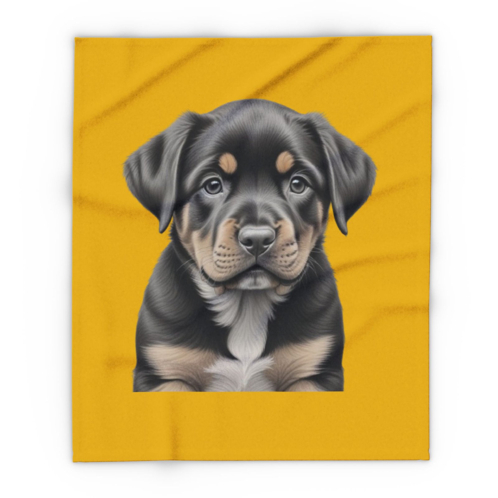 Rottweiller Puppy Arctic Fleece Blanket - Image 5