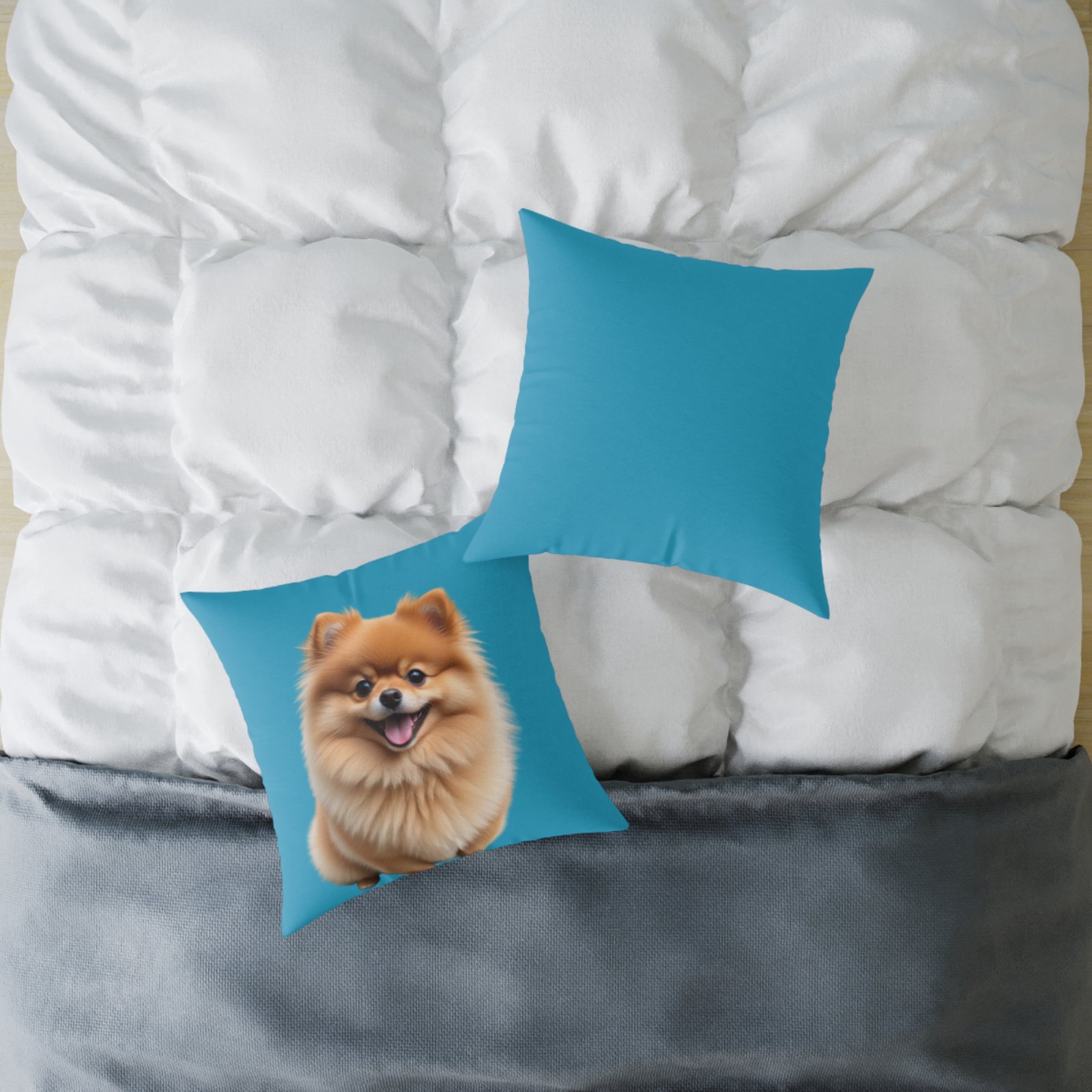 Pomeranian Dog Square Poly Canvas Pillow - Image 12