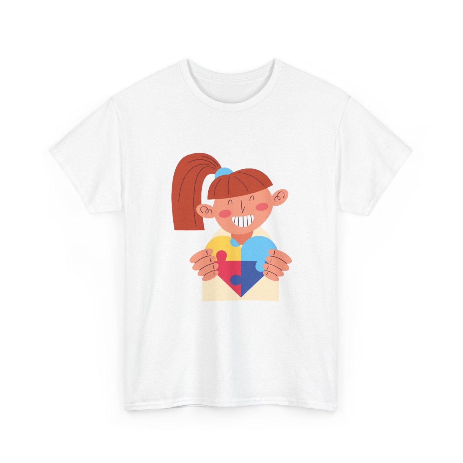 Autism Awareness Unisex Heavy Cotton Tee - Image 3