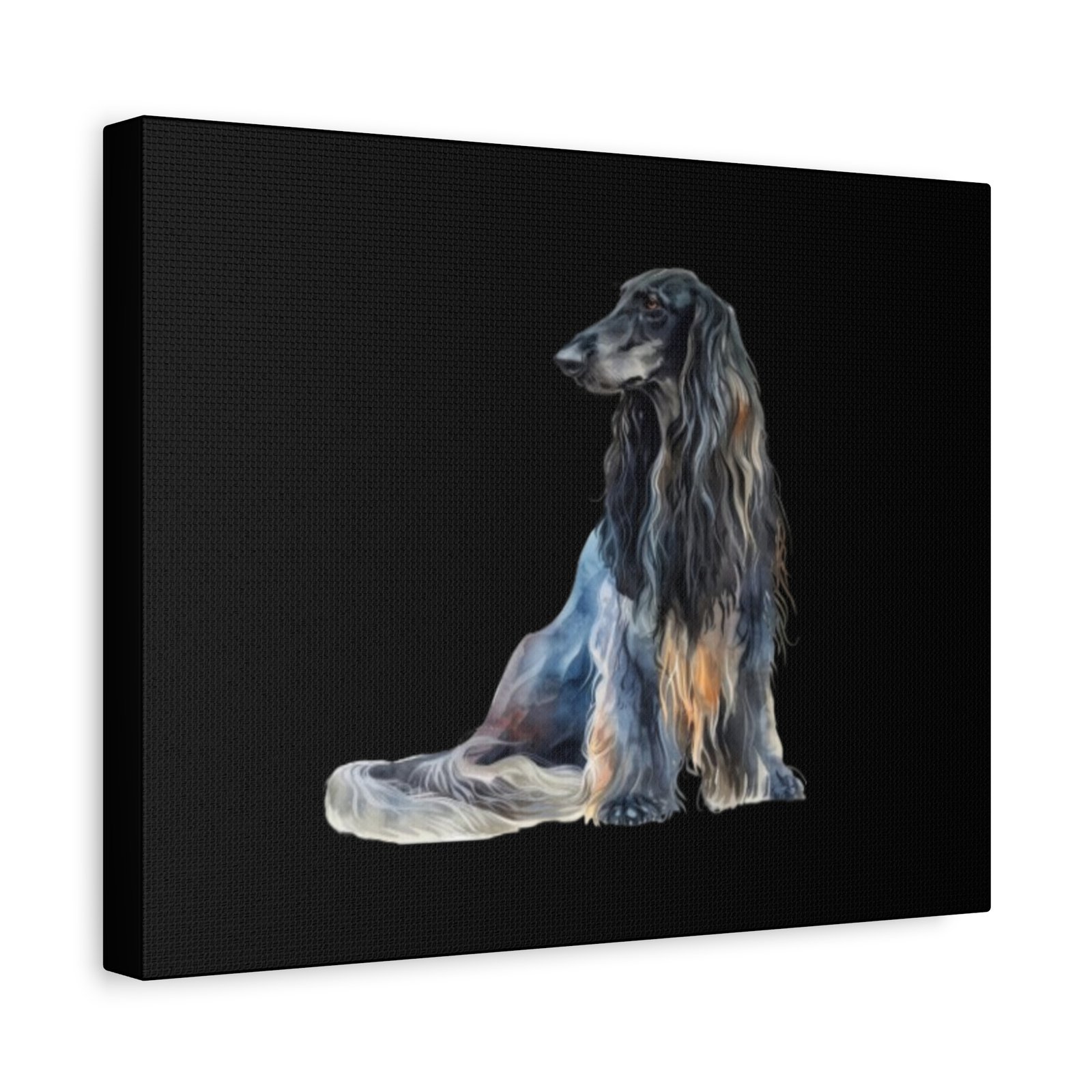 Afghan Hound Dog Canvas Art - 1.25" Stretched Matte Print for Pet Lovers - Image 10