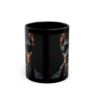 Doberman Cool Dog Mug | Coffee Cup, Dog Lover Gift, Pet Mom Mug, Unique Drinkware, Black Ceramic Cup