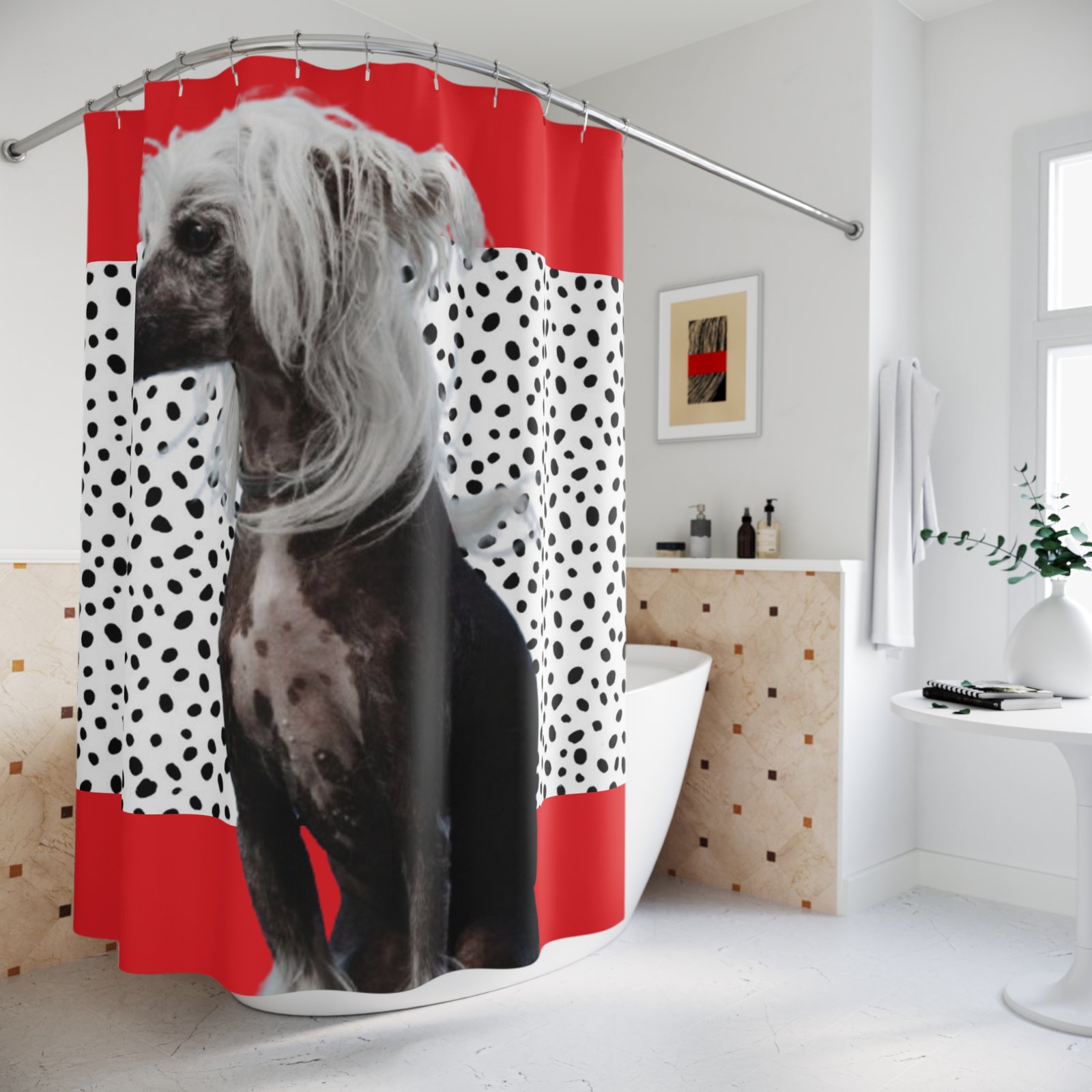 Dog Lover Funny Shower Curtain | Cozy Pet Decor, Dog Lover Gift, Rustic Bathroom Accessory, Home Decoration - Image 4