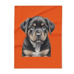 Rottweiller Puppy Arctic Fleece Blanket 53