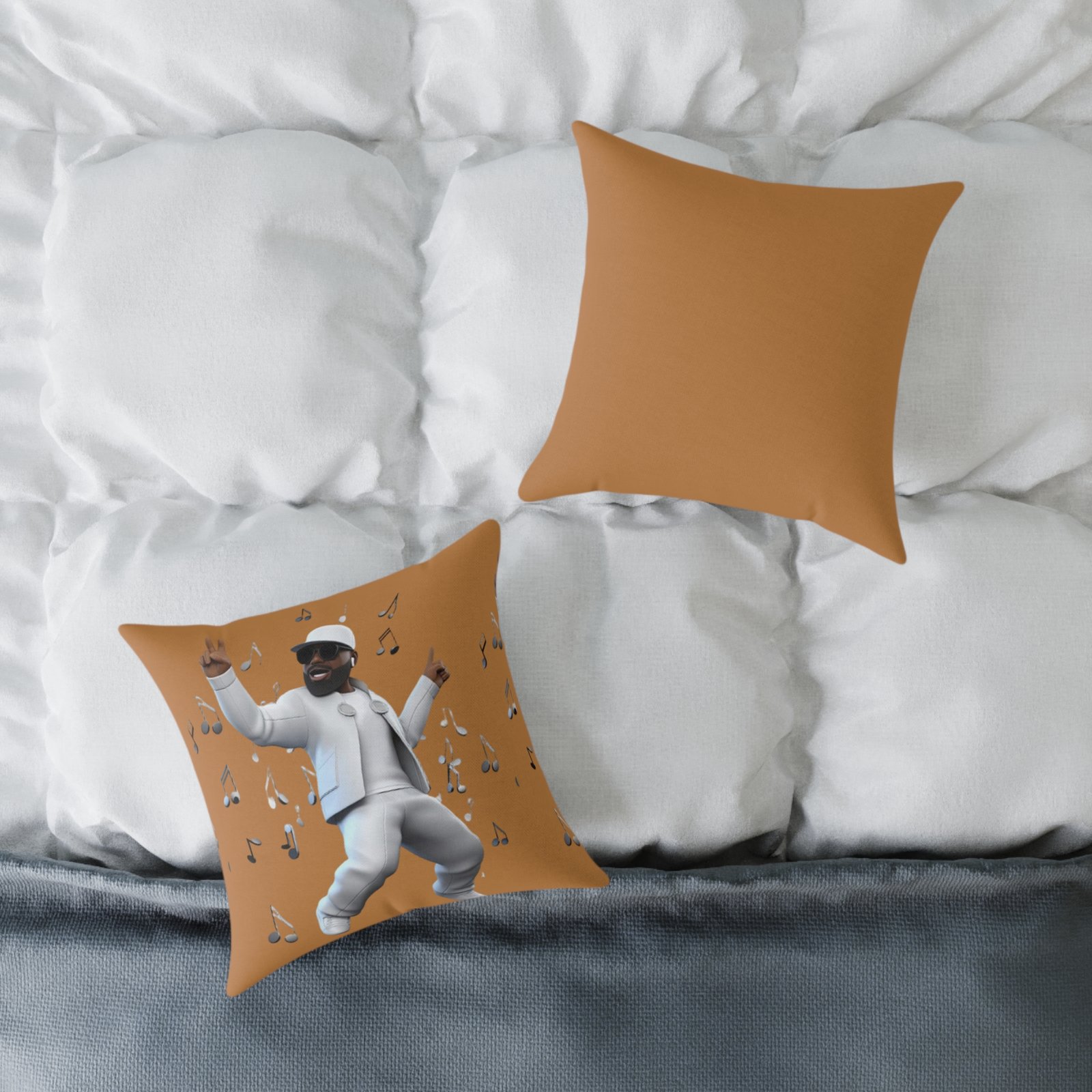 Music Man Cushion Square Poly Canvas Pillow - Image 4