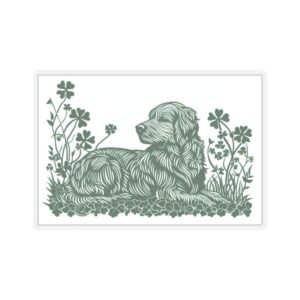 Retriever Dog Lover Kiss-Cut Stickers, Pet Lover Decor, Laptop Decals, Car Stickers, Animal Graphics, Gift for Dog Owners