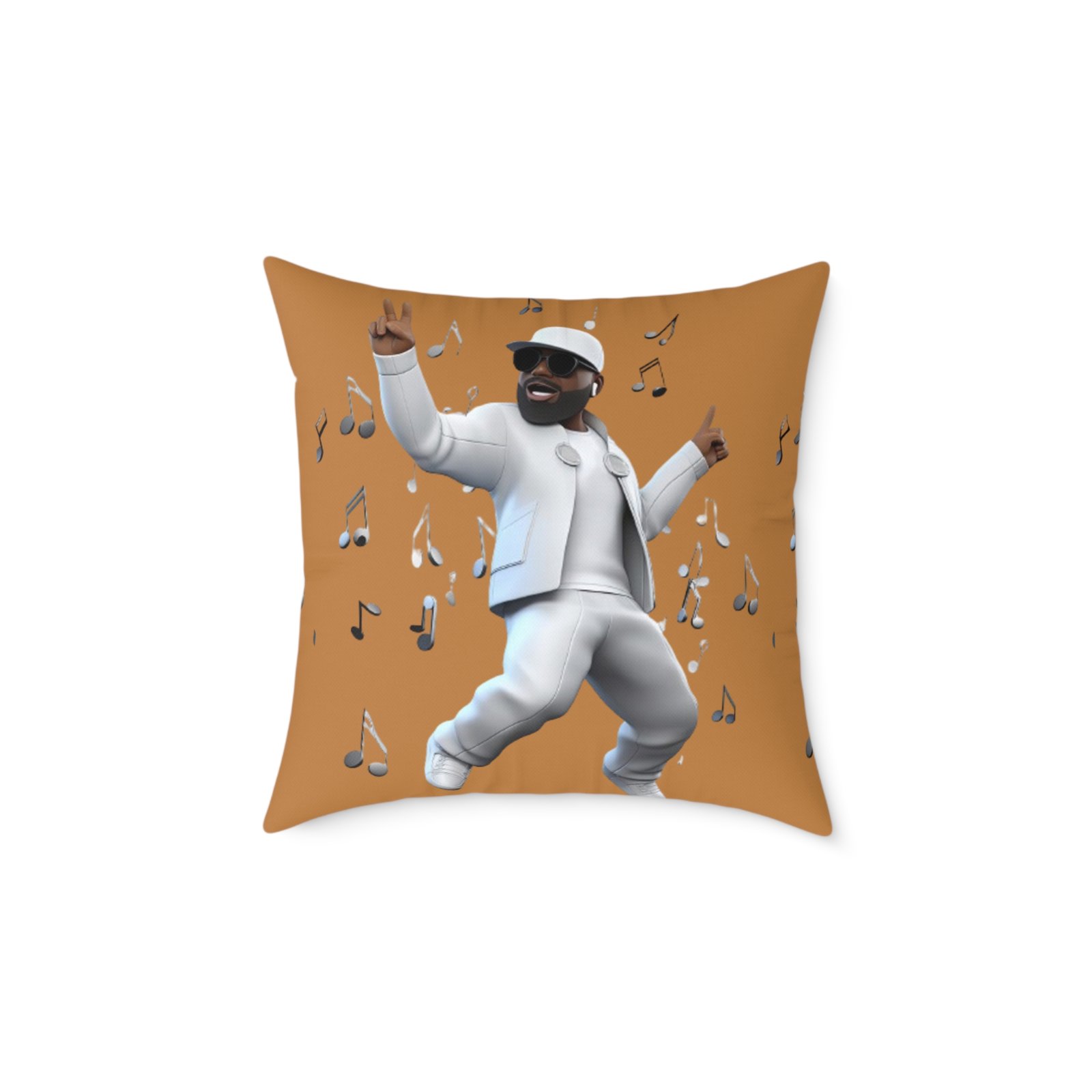 Music Man Cushion Square Poly Canvas Pillow - Image 9