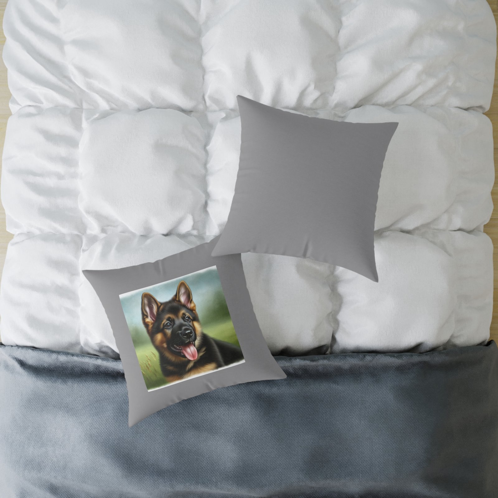 German Shephard Alsation puppy Dog Pet Cushion 08 Square Poly Canvas Pillow 08 - Image 12