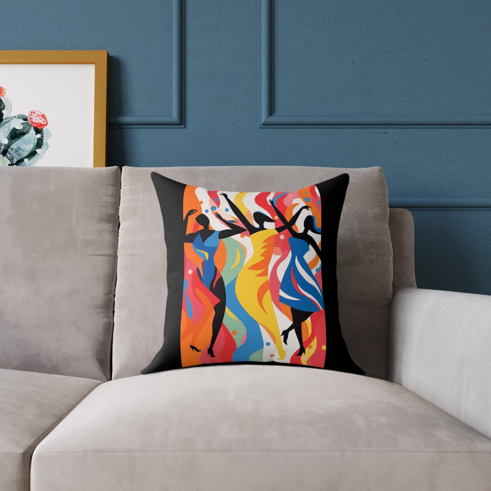 Dance Square Poly Canvas Pillow - Image 3