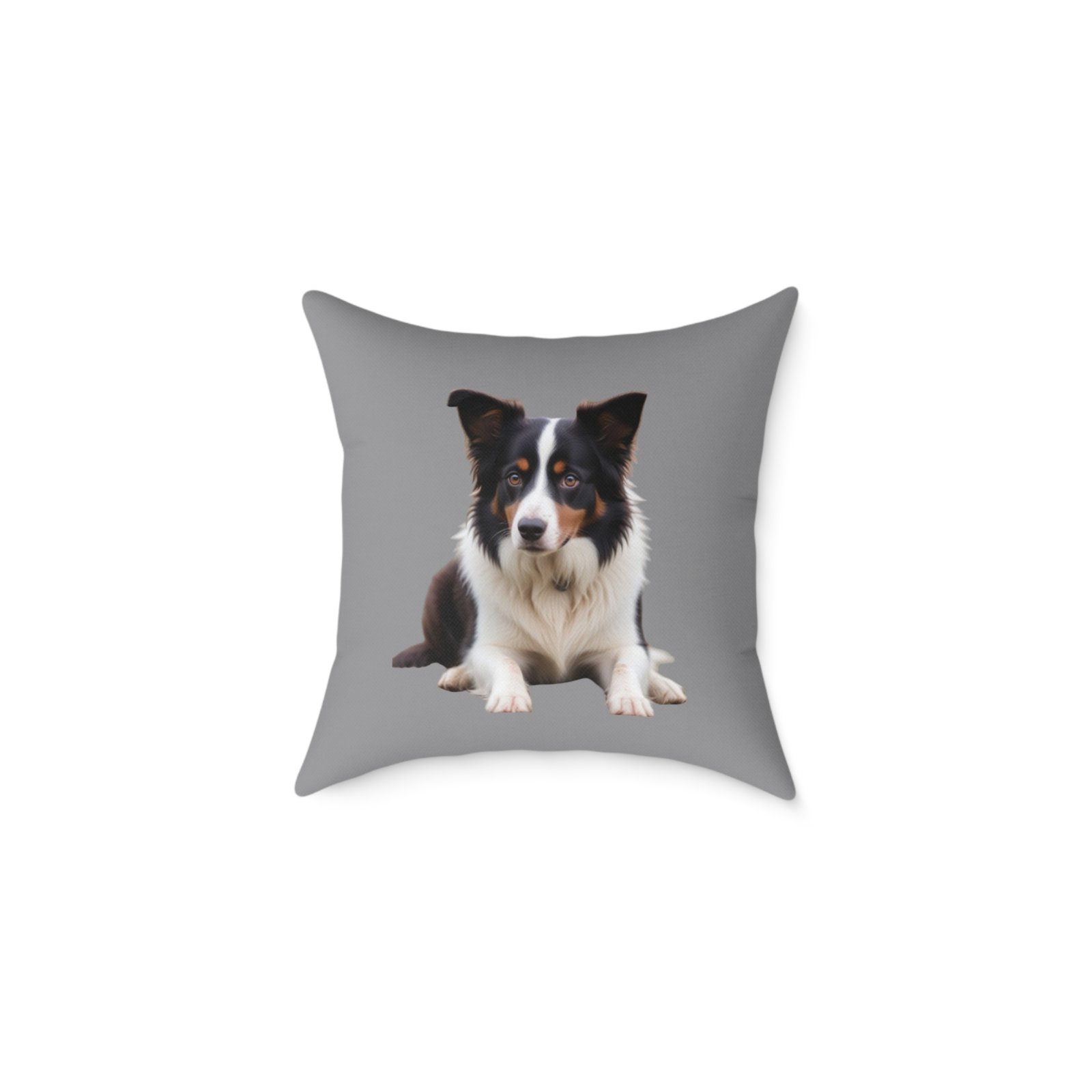 Border Collie Dog Pet Puppy Cushion 08 Square Poly Canvas Pillow 08 - Image 5