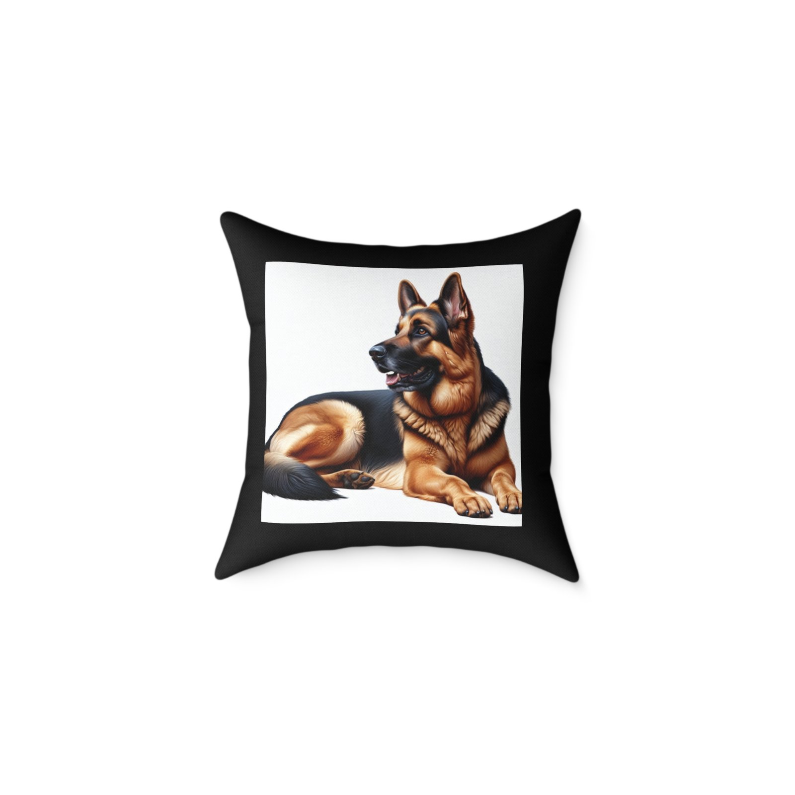 German Shephard Alsation puppy Pet Dog Cushion 08 Square Poly Canvas Pillow 08 - Image 5
