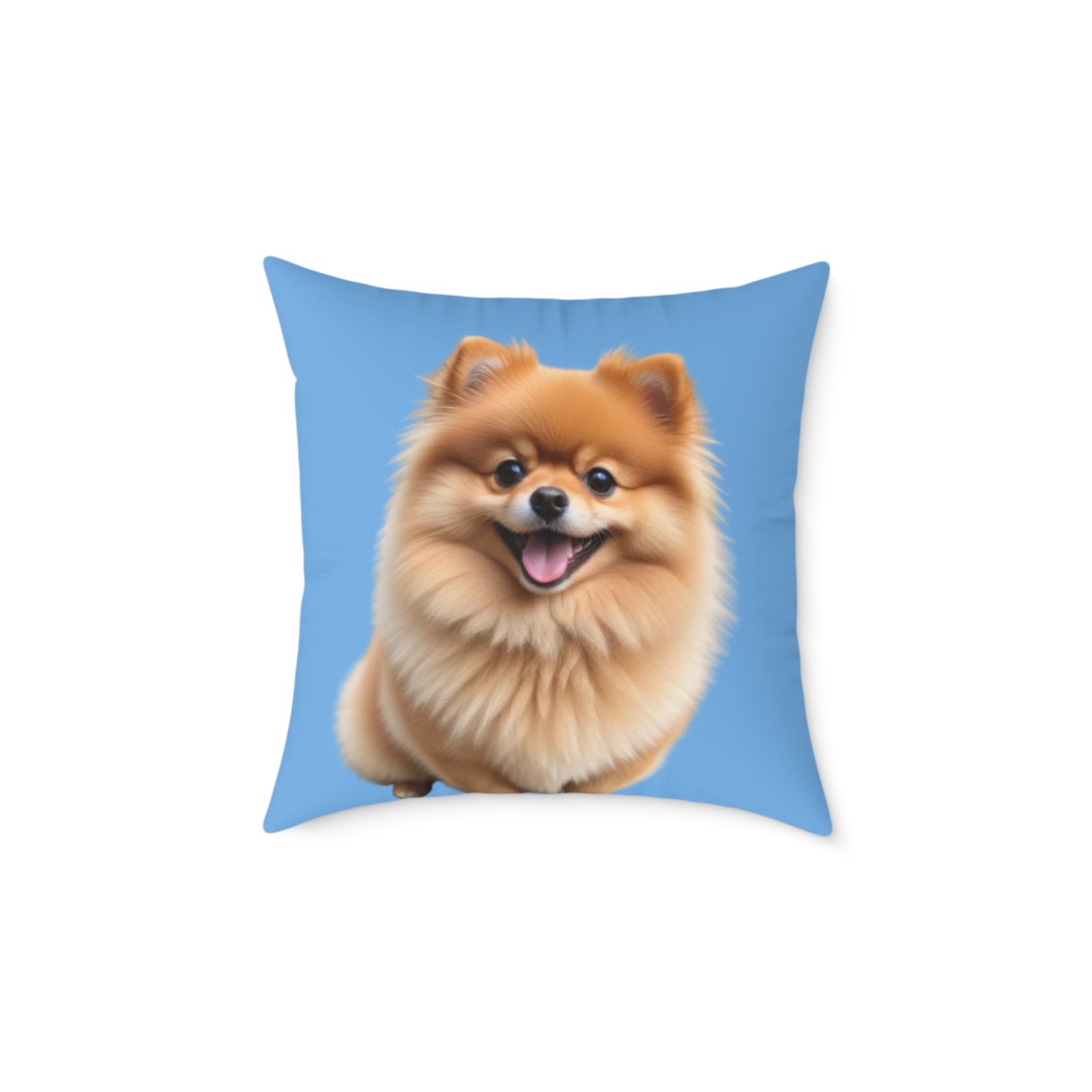 Pomeranian Dog Square Poly Canvas Pillow - Image 9