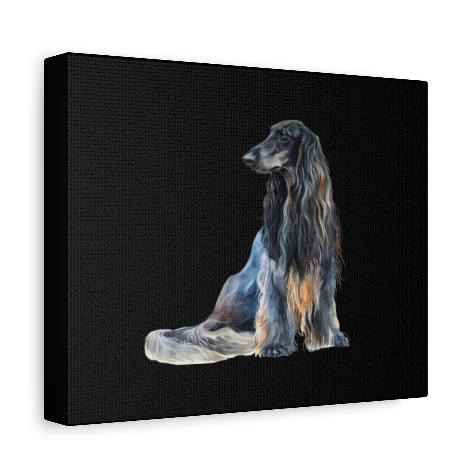 Afghan Hound Dog Canvas Art - 1.25" Stretched Matte Print for Pet Lovers - Image 2
