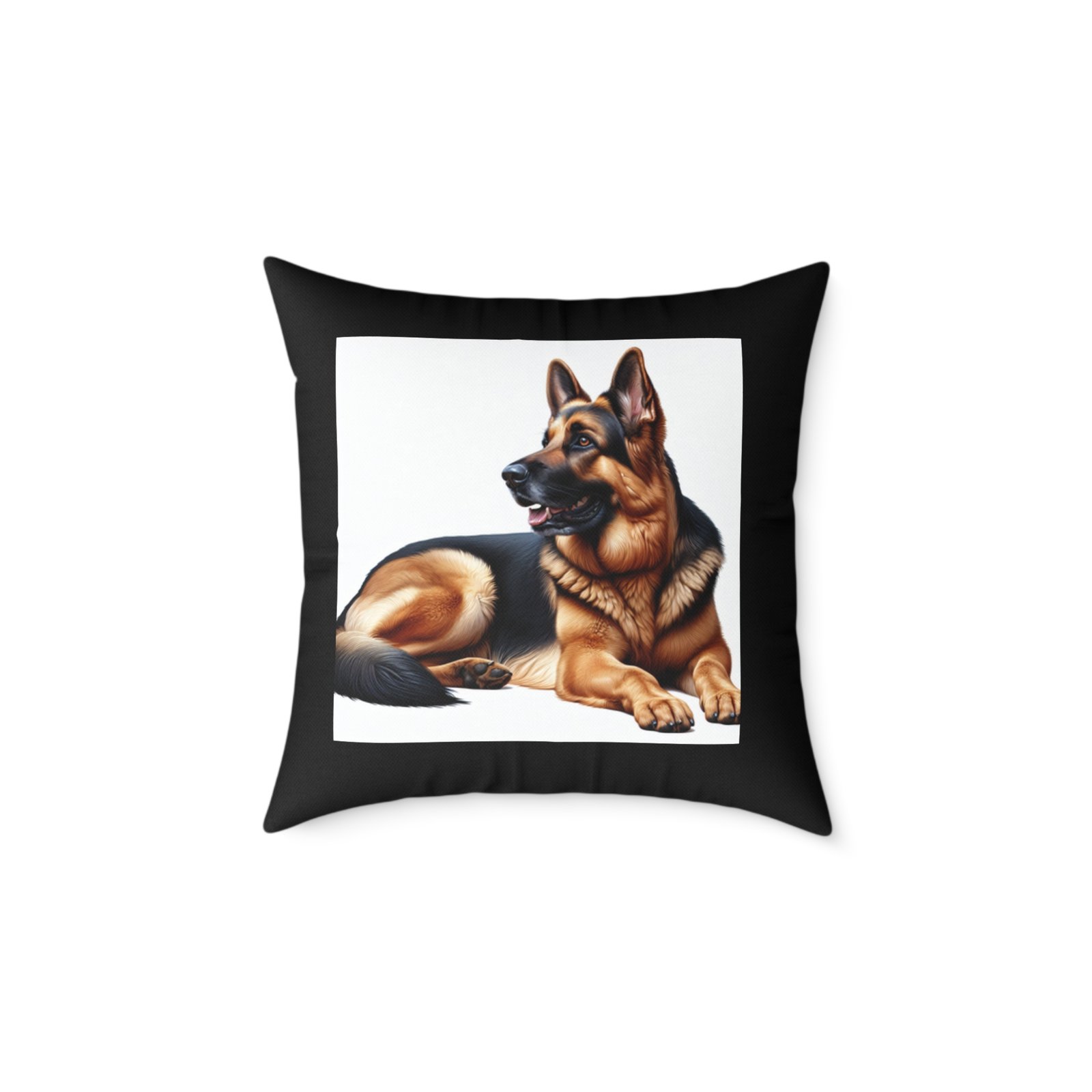 German Shephard Alsation puppy Pet Dog Cushion 08 Square Poly Canvas Pillow 08 - Image 9