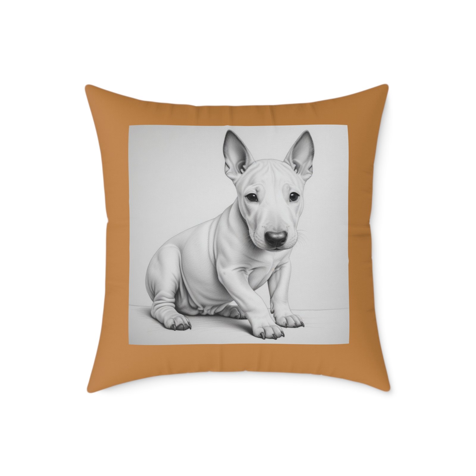 English Bull Terrier Square Poly Canvas Pillow - Image 13
