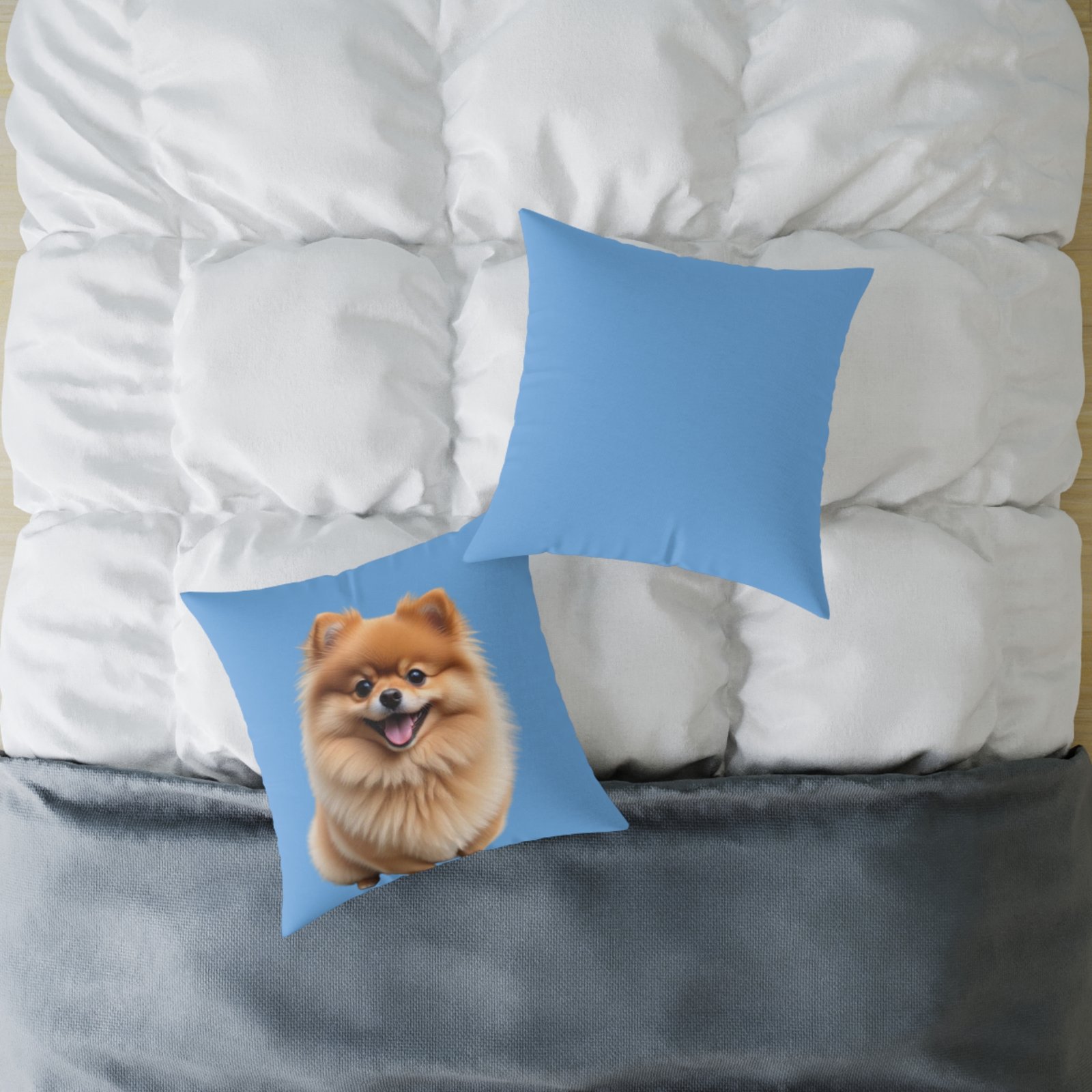 Pomeranian Dog Square Poly Canvas Pillow - Image 12