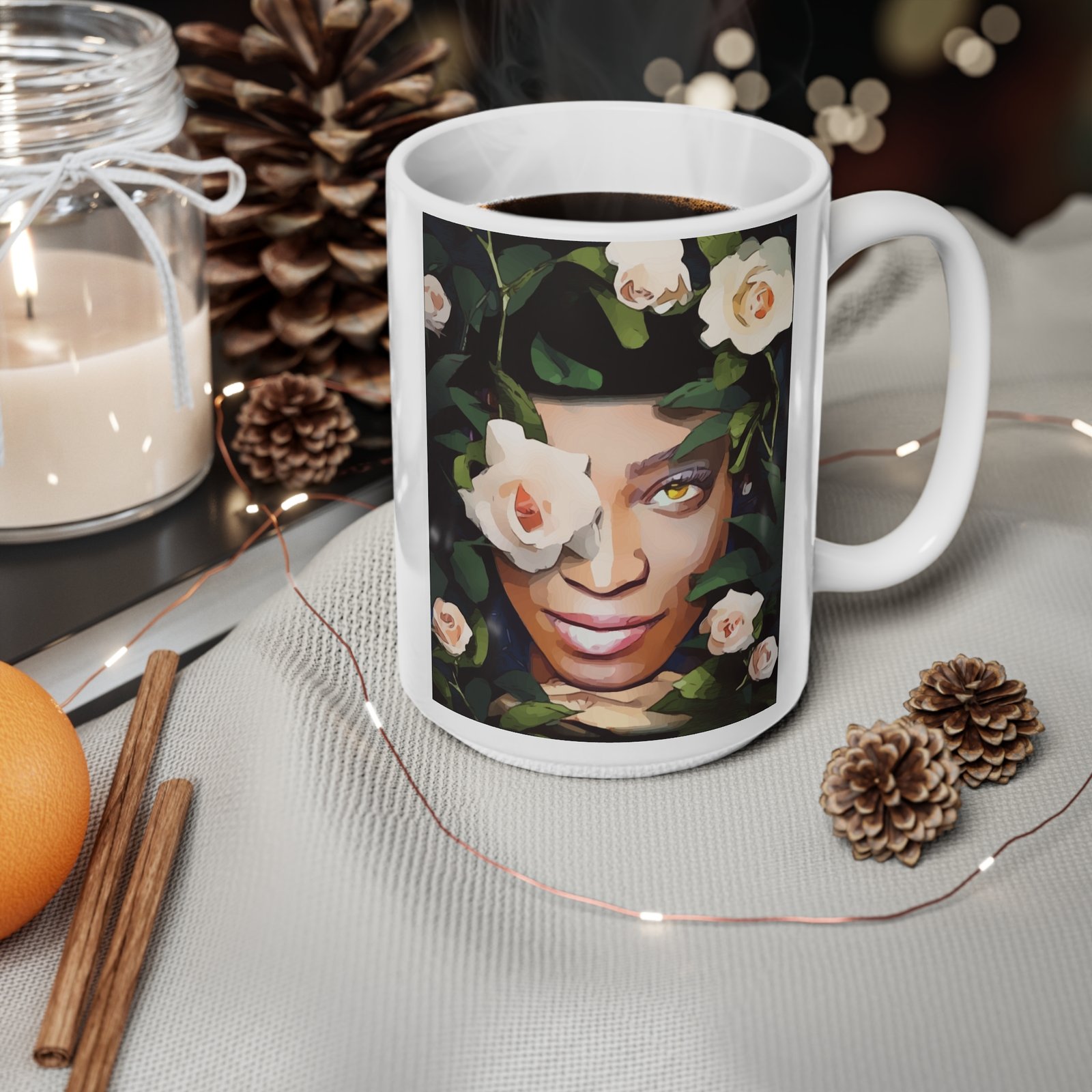 Hidden Print Ceramic Coffee Cups, 11oz, 15oz - Image 8