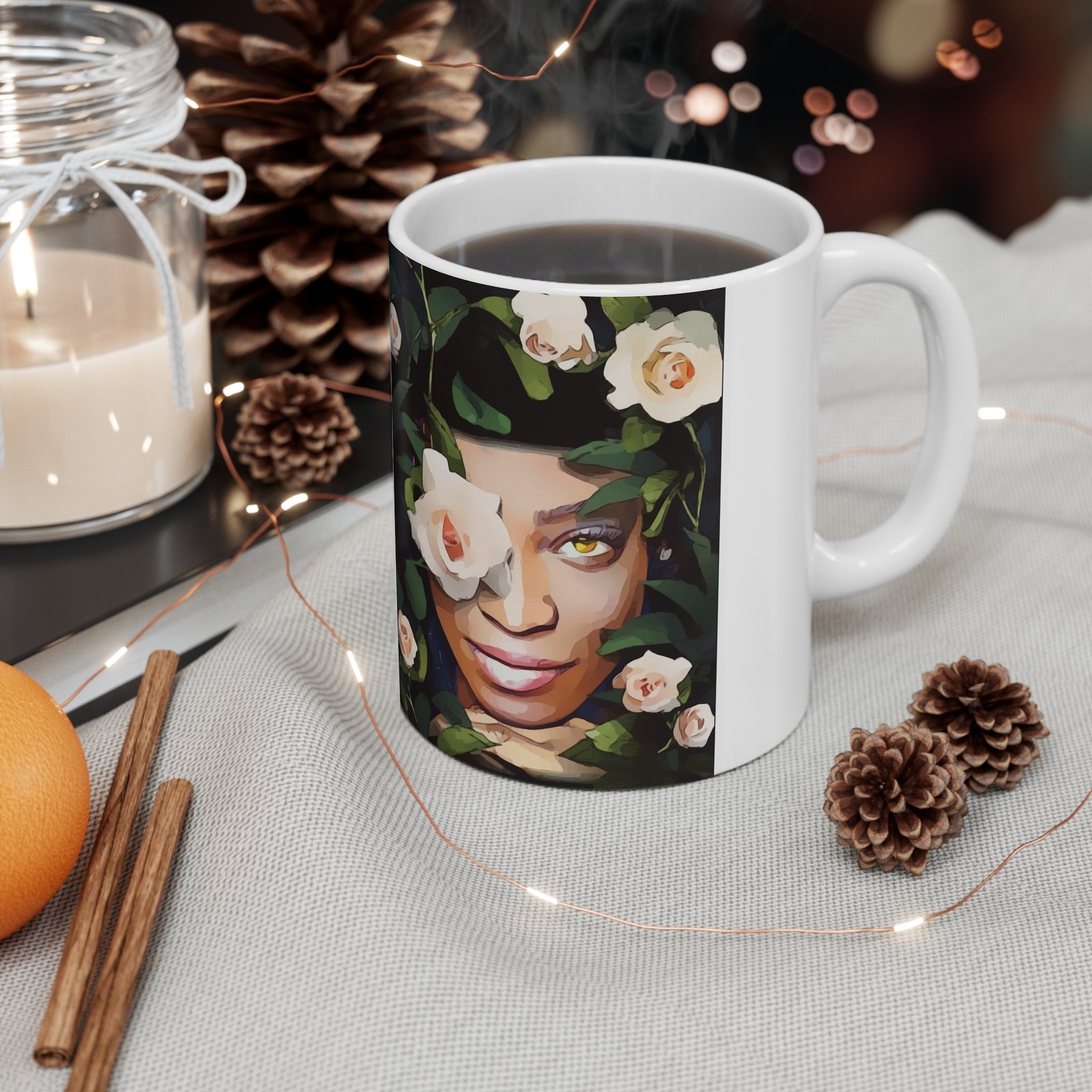 Hidden Print Ceramic Coffee Cups, 11oz, 15oz - Image 4