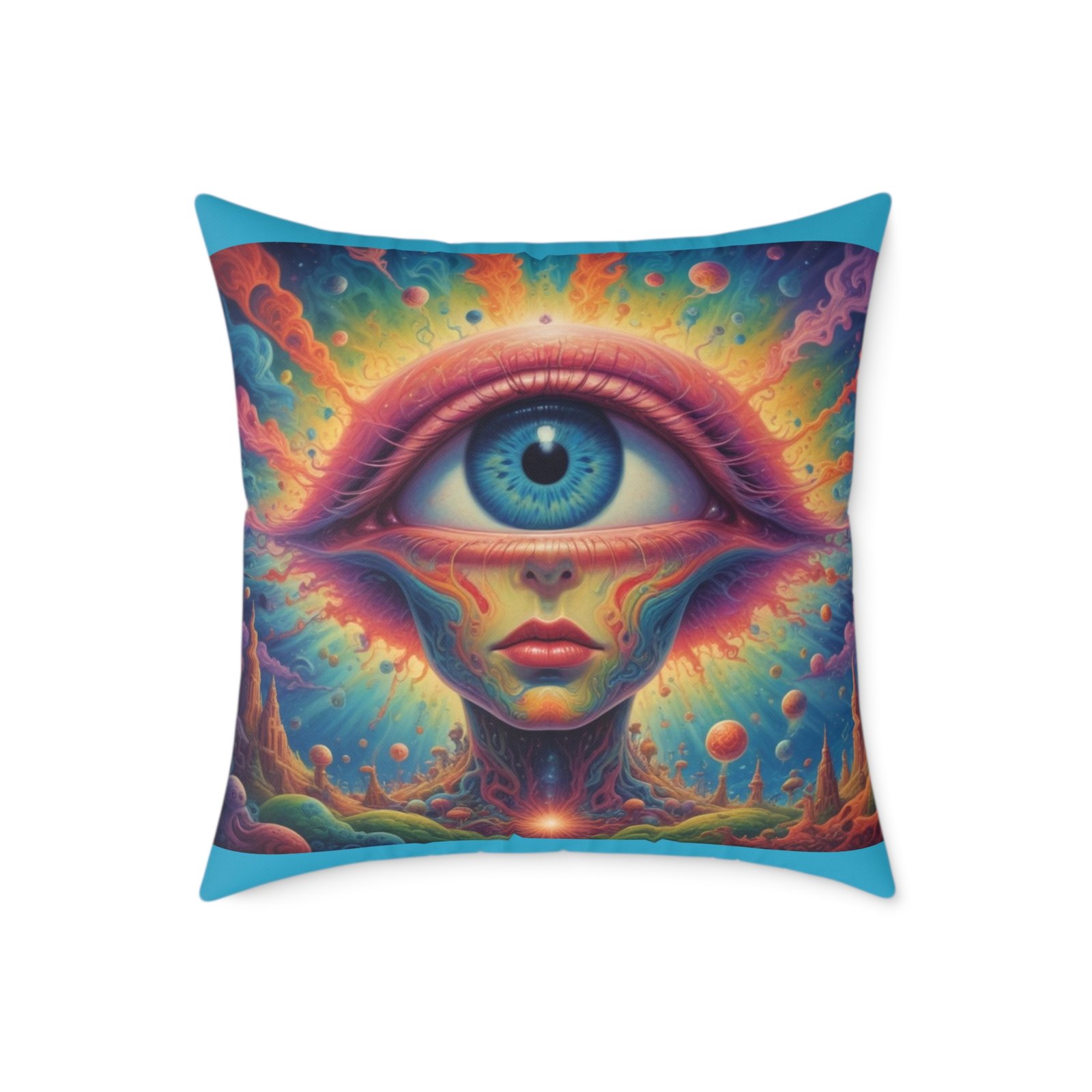 Psychadelic Square Poly Canvas Pillow - Image 13
