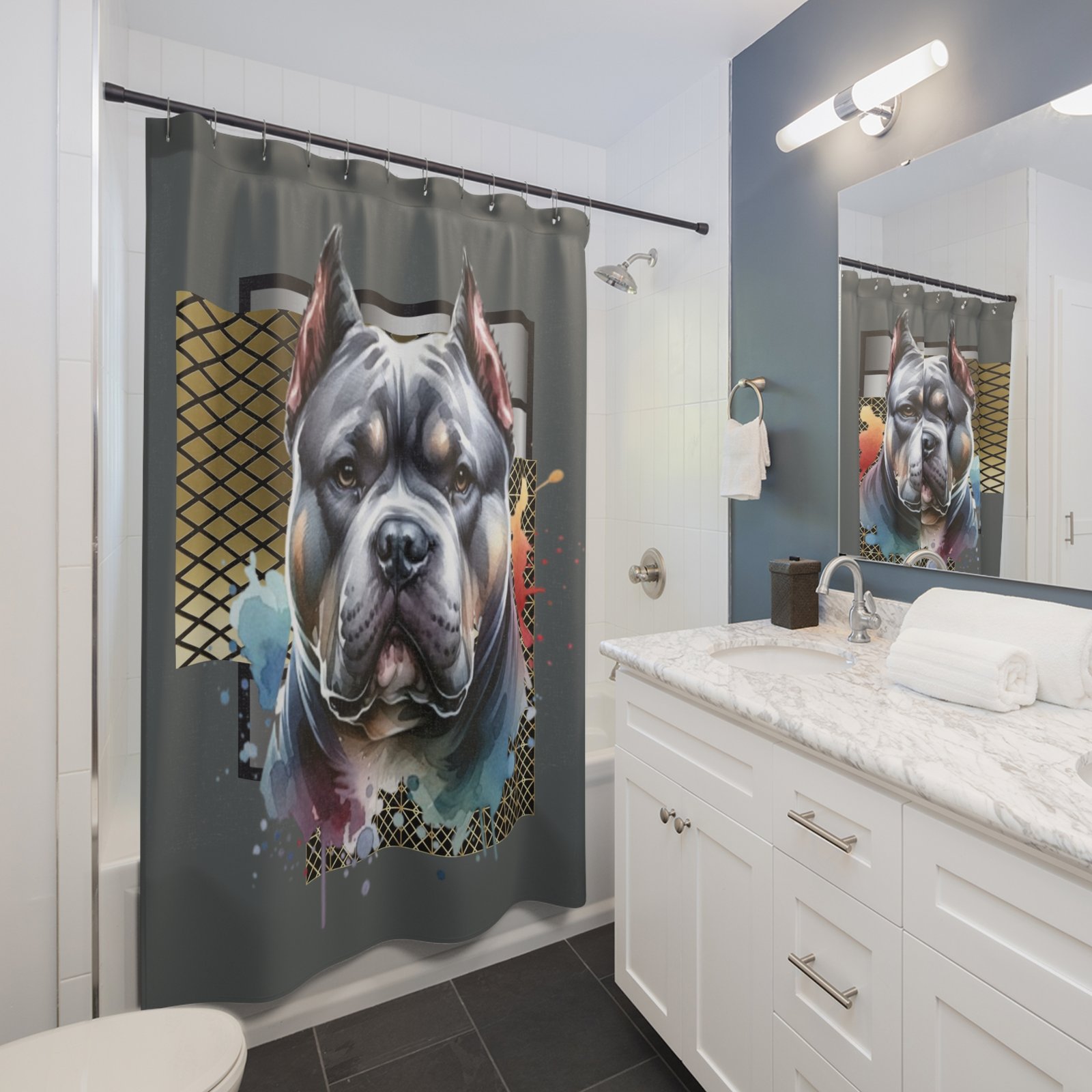 Bull Terrier Shower Curtains Labrador - Image 3