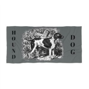 Hound Dog Beach Towel, Dog Lover Gift, Beach Day Essential, Summer Accessory, Stained Glass Art Towel